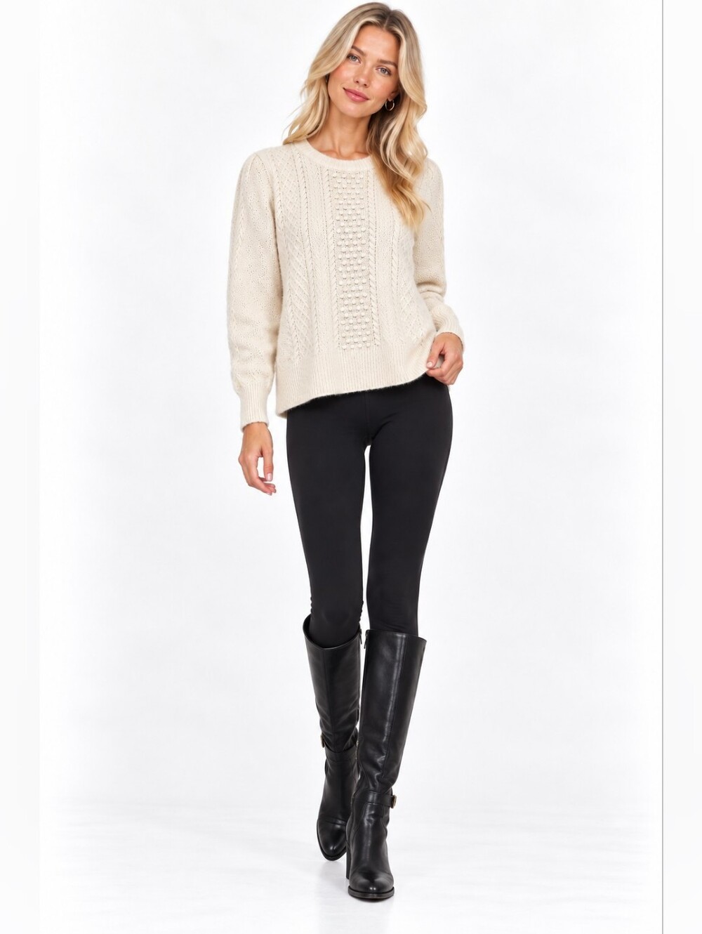 NWT J. Crew Size 3X Cream Merino Wool Alpaca Blend Sweater